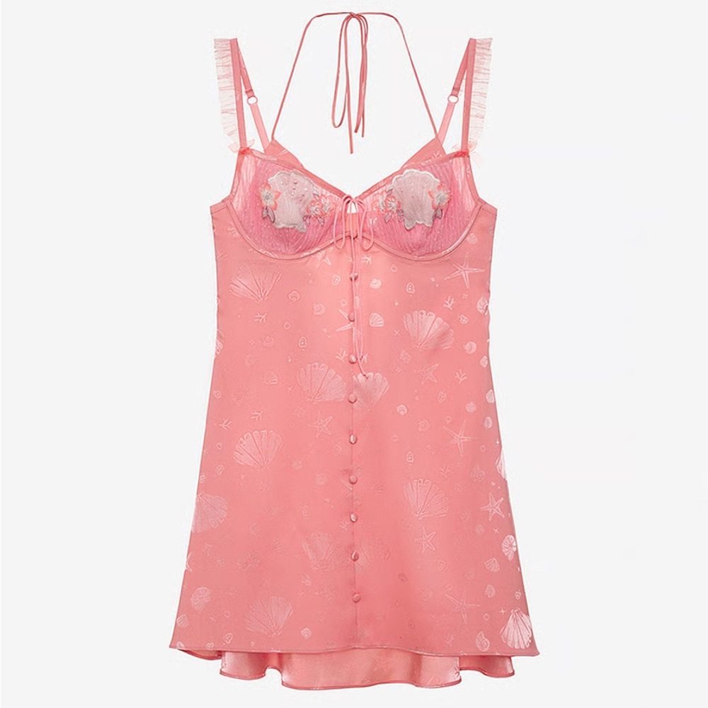 For Love and Lemons Seashell Slip Dress size XS WORN ONCE! - Picture 3 of 10